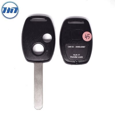 Black Plastic + Metal Original Size Car Key Fob Remote Shell Case Replacement for Honda
