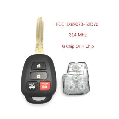 HN005318 Car Remote Key For Toyota Camry Corolla PN 89070-52D70 B51TE 314Mhz G Chip Or H Chip