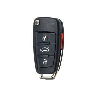 3+1 Buttons Filp Car Remote Key Case For Audi Black Color