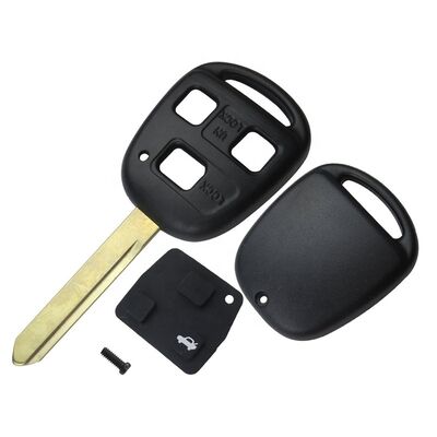 2/3 Button Uncut Blade Toy47 With Rubber Pad Car Key Shell