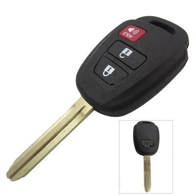 Remote car key shell case with 2+1button uncut blade key