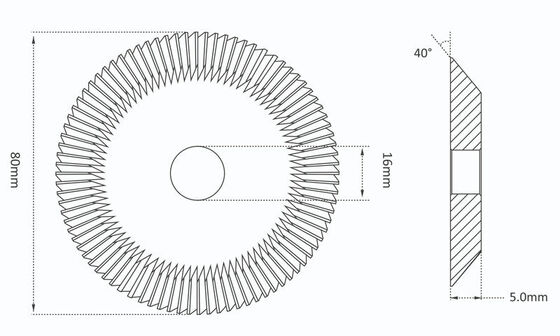 HSS-TiAlN Key Machine Single Angle Milling Cutter P-1768 Black TiAlN Coating