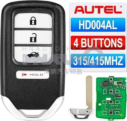 Autel MaxiIM IKEY HD004AL HD004BL HD005AL Programmable Blank Key, 4/5 Buttons Honda Keyless Entry Remote 315/415MHz 40M/130FT, Work with KM100(X) IM508S IM608S II IM608 PRO II
