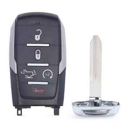HN010243 2019-2020 RAM 1500 pickup 4+1 key ASK433.92 frequency smart remote key / PCF7939M / HITAG AES / 4A CHIP / FCC ID: OHT-4882056 / CY24