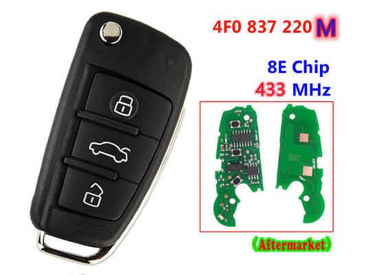 434MHz 8E Chip Remote Flip Replacement Audi Car Key Q7 A6 Europe Fccid 4F0837220M