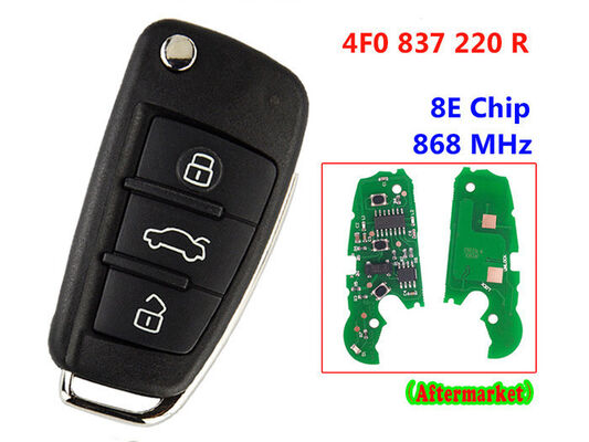 Audi Q7 Q6 S6 2006+ Flip Key Remote 3 Buttons 8E Chip 868Mhz HU66 4F0837220R