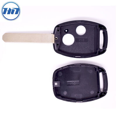 Black Plastic + Metal Original Size Car Key Fob Remote Shell Case Replacement for Honda