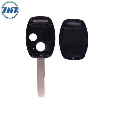 Black Plastic + Metal Original Size Car Key Fob Remote Shell Case Replacement for Honda