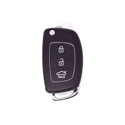 Original 3 Button Flip Car Key Fob with 433MHz Frequency for Hyundai