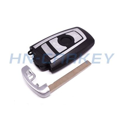 4 Buttons Car Key Shell with Emergency Key and Plastic + Metal Construction for BMW
