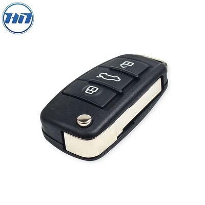 3+1 Buttons Filp Car Remote Key Case For Audi Black Color