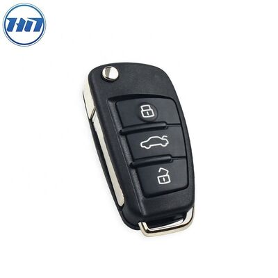 3+1 Buttons Filp Car Remote Key Case For Audi Black Color