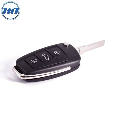 Q7 A6 3 Buttons Flip Key Car Remote Replacement Smart Entry Car Key Case