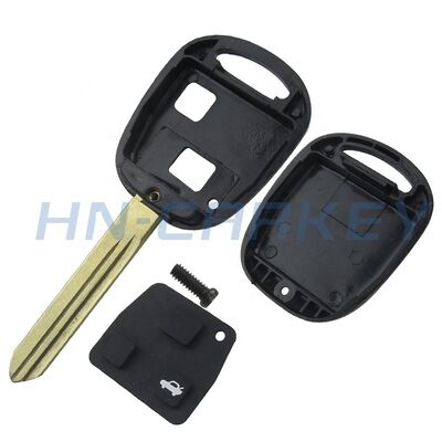 2/3 Button Uncut Blade Toy47 With Rubber Pad Car Key Shell