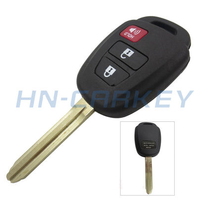 Remote car key shell case with 2+1button uncut blade key