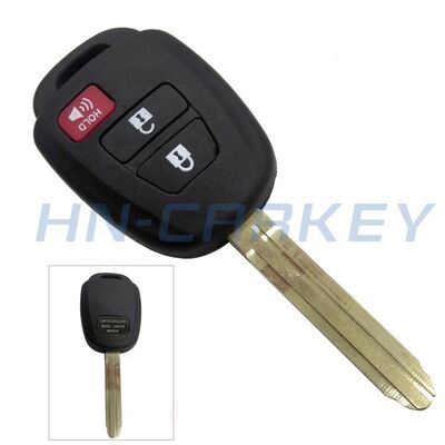 Remote car key shell case with 2+1button uncut blade key