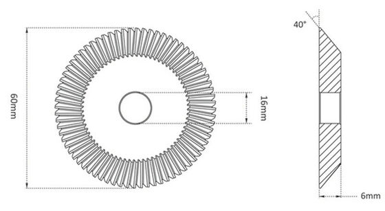 Single Angle Key Machine Milling Cutter P-983 Black TiAlN Coating