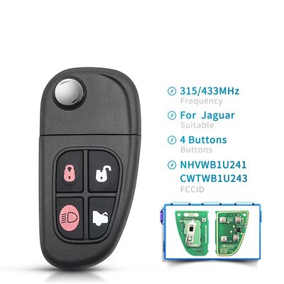 NHVWB1U241 4 Buttons ID60 Chip 433 Mhz Flip Remote Car Key Fob Auto Key