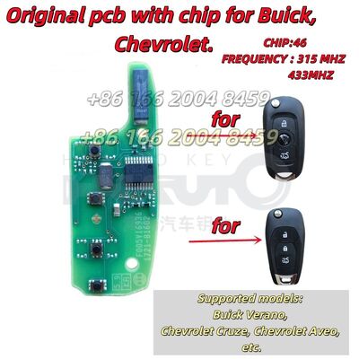 OEM Remote Car Circuit Board for Buick, Chevrolet 46 CHIP, 315/433 MHZ Supported  Buick Verano, Chevrolet Cruze, Chevrolet Aveo, etc