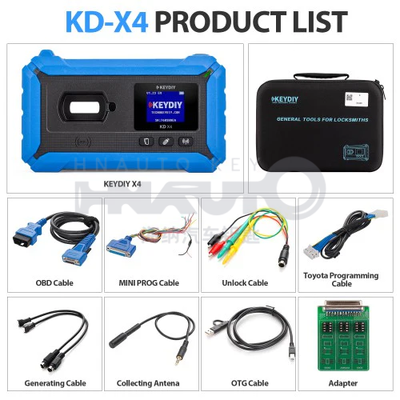KEYDIY KD-X4 KDX4 5-in-1 Key Programmer Supports BDC3 VW MQB49 5C | Integrates KD Max KD Mate Mini Prog for Key Copy Generation & Programming