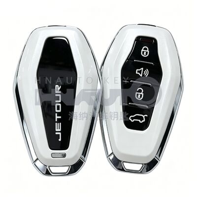 Original Smart Chery Jetour 433MHz 4 Buttons  4A Chip keyless FOB replacement car key  SUV White color