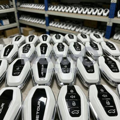 Clé intelligente originale Chery Jetour 433MHz 4 boutons puce 4A télécommande sans clé remplacement clé de voiture SUV couleur blanche